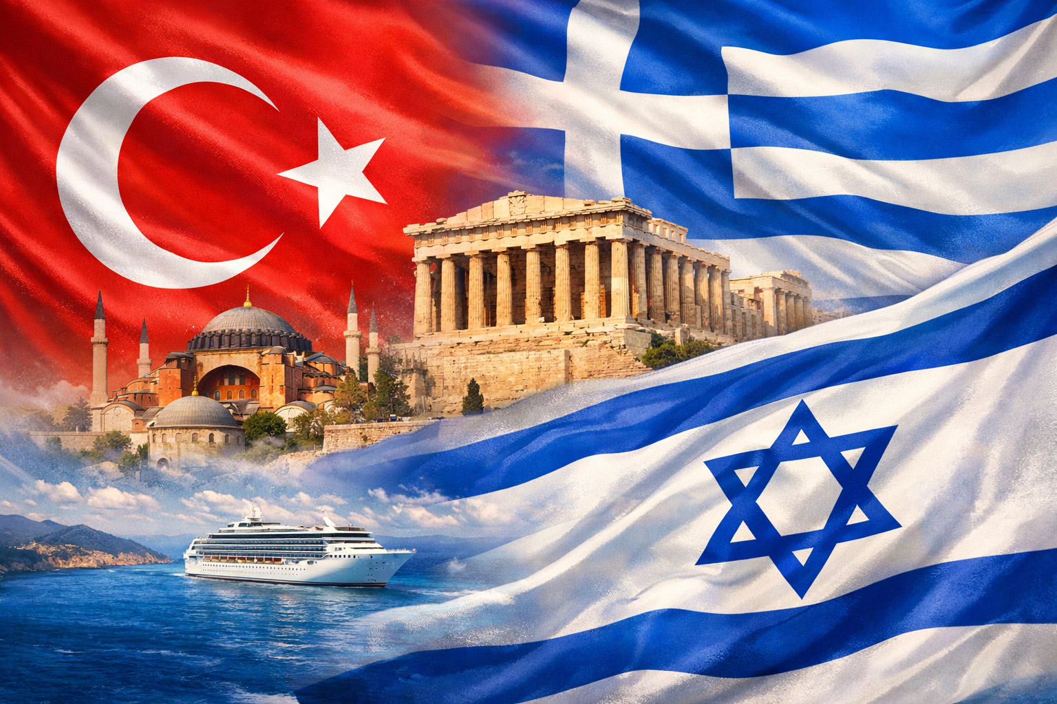 TurquiaIsraelGrecia_Bandeiras